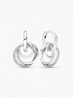 Family Always Encircled Hoop Earrings
